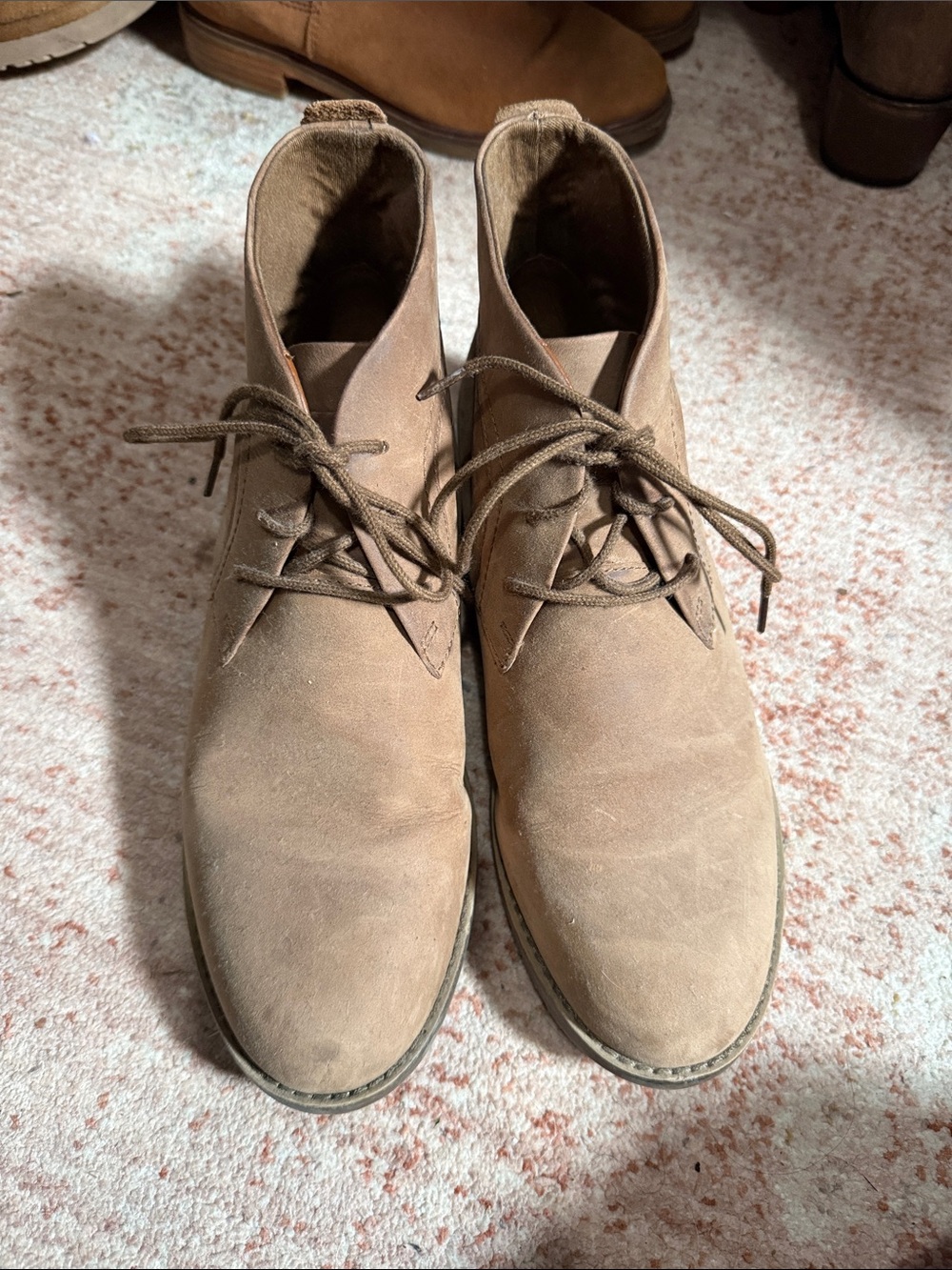 Clarks Tan Leather Ankle Boots